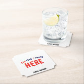 カスタマイズスタイリッシュ可能な白モダン検証済みブランド ペーパーコースター (インサイチュ)