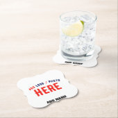 カスタマイズスタイリッシュ可能な白モダン検証済みブランド ペーパーコースター (インサイチュ)