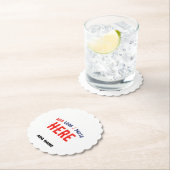 カスタマイズスタイリッシュ可能な白モダン検証済みブランド ペーパーコースター (インサイチュ)