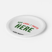 カスタマイズスタイリッシュ可能な白モダン検証済みブランド ペーパープレート (アングル)