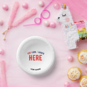 カスタマイズスタイリッシュ可能な白モダン検証済みブランド ペーパーボウル (パーティー)