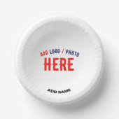 カスタマイズスタイリッシュ可能な白モダン検証済みブランド ペーパーボウル (正面)