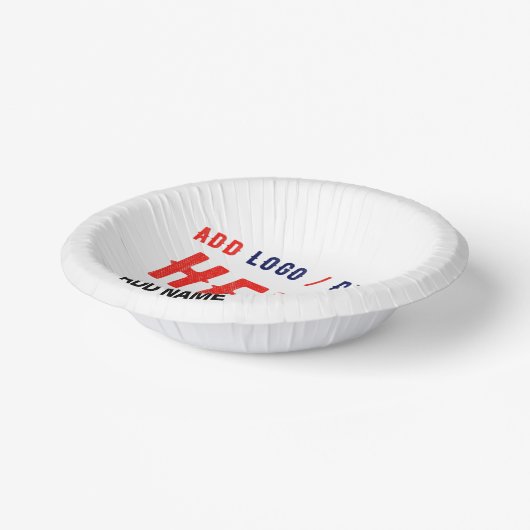 カスタマイズスタイリッシュ可能な白モダン検証済みブランド ペーパーボウル (傾斜あり)