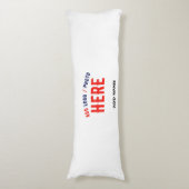 カスタマイズスタイリッシュ可能な白モダン検証済みブランド ボディピロー (正面縦)