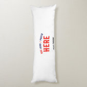 カスタマイズスタイリッシュ可能な白モダン検証済みブランド ボディピロー (裏面 (縦))