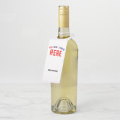 カスタマイズスタイリッシュ可能な白モダン検証済みブランド ボトルネックタグ (アングル)