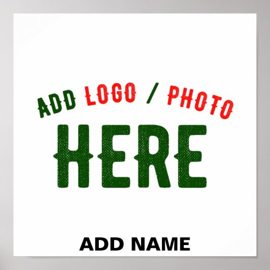 カスタマイズスタイリッシュ可能な白モダン検証済みブランド ポスター (正面)