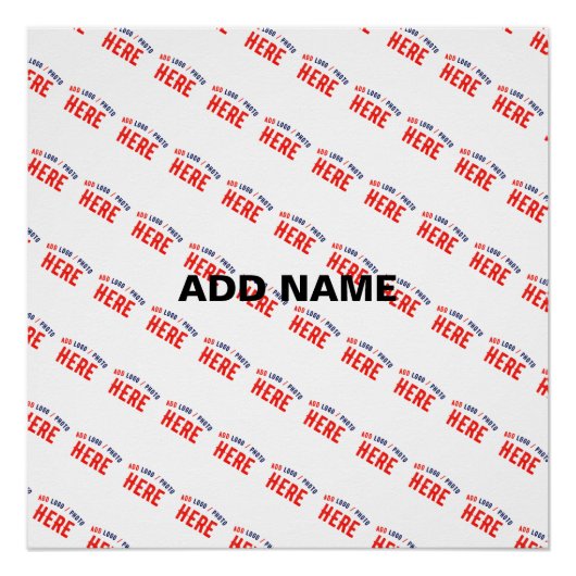 カスタマイズスタイリッシュ可能な白モダン検証済みブランド ポスター (正面)