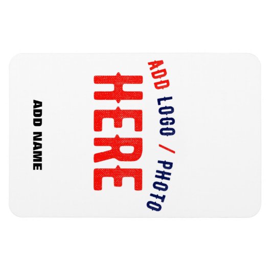 カスタマイズスタイリッシュ可能な白モダン検証済みブランド マグネット (横)