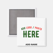 カスタマイズスタイリッシュ可能な白モダン検証済みブランド マグネット (正面/裏面)