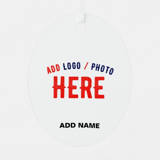 カスタマイズスタイリッシュ可能な白モダン検証済みブランド メタルオーナメント (正面)