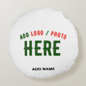 カスタマイズスタイリッシュ可能な白モダン検証済みブランド ラウンドクッション (裏面)