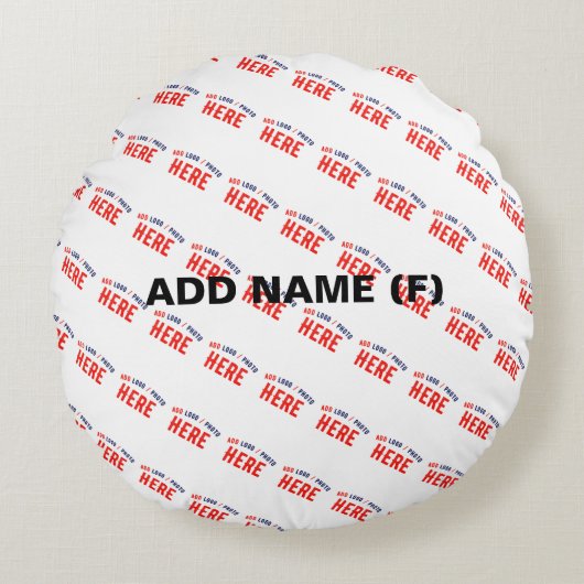 カスタマイズスタイリッシュ可能な白モダン検証済みブランド ラウンドクッション (正面)