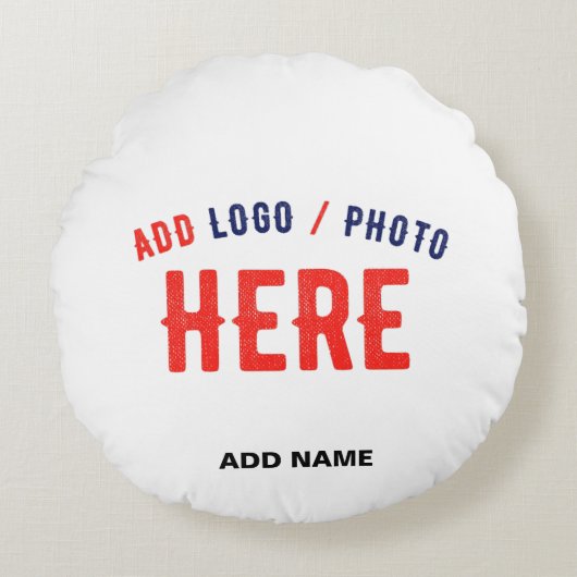 カスタマイズスタイリッシュ可能な白モダン検証済みブランド ラウンドクッション (正面)