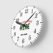 カスタマイズスタイリッシュ可能な白モダン検証済みブランド ラウンド壁時計 (傾斜)