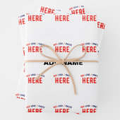 カスタマイズスタイリッシュ可能な白モダン検証済みブランド ラッピングペーパーシート (インサイチュ)