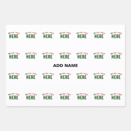 カスタマイズスタイリッシュ可能な白モダン検証済みブランド ラッピングペーパーシート (正面)