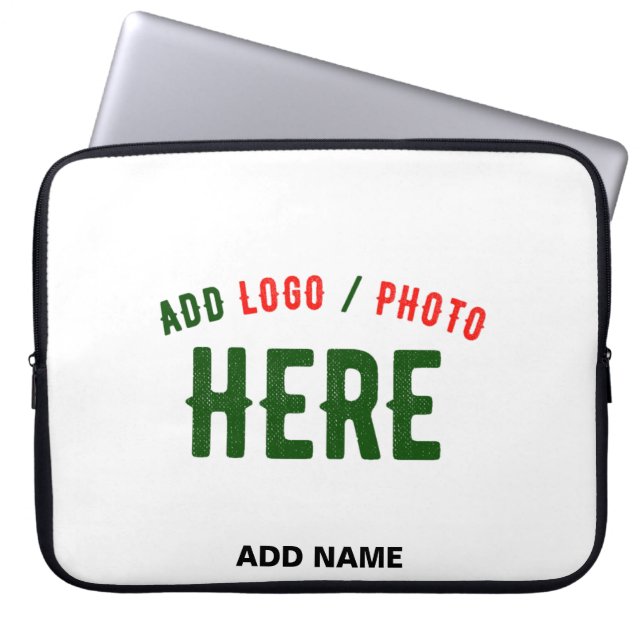 カスタマイズスタイリッシュ可能な白モダン検証済みブランド ラップトップスリーブ (正面)