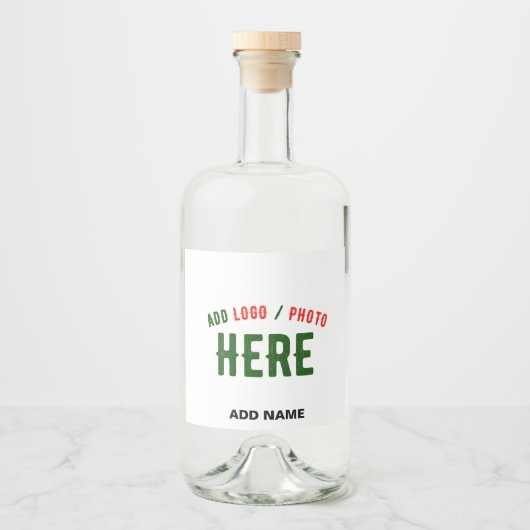 カスタマイズスタイリッシュ可能な白モダン検証済みブランド リキュールボトルラベル (正面)