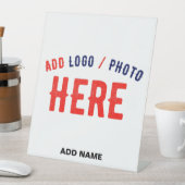 カスタマイズスタイリッシュ可能な白モダン検証済みブランド 台座サイン (インサイチュ)