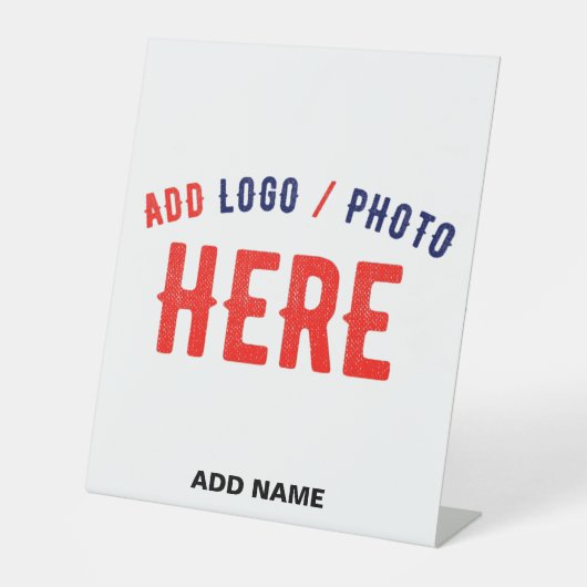 カスタマイズスタイリッシュ可能な白モダン検証済みブランド 台座サイン (正面)