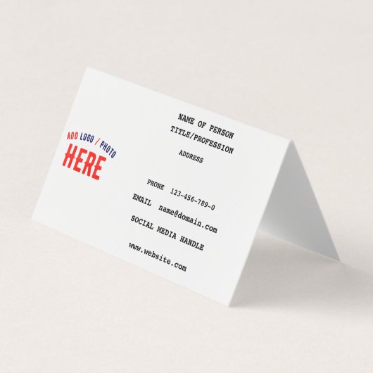 カスタマイズスタイリッシュ可能な白モダン検証済みブランド 名刺 (正面)