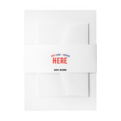 カスタマイズスタイリッシュ可能な白モダン検証済みブランド 招待状ベリーバンド (正面例)