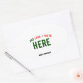 カスタマイズスタイリッシュ可能な白モダン検証済みブランド 楕円形シール (封筒)