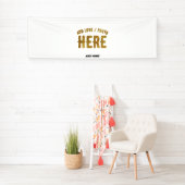 カスタマイズスタイリッシュ可能な白モダン検証済みブランド 横断幕 (インサイチュ)