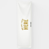 カスタマイズスタイリッシュ可能な白モダン検証済みブランド 横断幕 (縦)