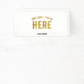 カスタマイズスタイリッシュ可能な白モダン検証済みブランド 横断幕 (インサイチュ)