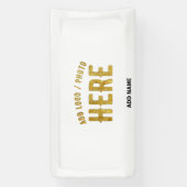 カスタマイズスタイリッシュ可能な白モダン検証済みブランド 横断幕 (縦)