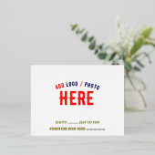 カスタマイズスタイリッシュ可能な白モダン検証済みブランド 箔シーズンポストカード (立ち正面)