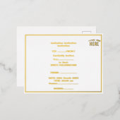 カスタマイズスタイリッシュ可能な白モダン検証済みブランド 箔招待状ポストカード (正面/裏面)