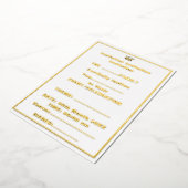 カスタマイズスタイリッシュ可能な白モダン検証済みブランド 箔招待状 (回転した状態)