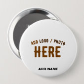 カスタマイズスタイリッシュ可能な白モダン検証済みブランド 缶バッジ (正面&裏面)