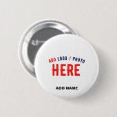 カスタマイズスタイリッシュ可能な白モダン検証済みブランド 缶バッジ (正面&裏面)