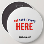 カスタマイズスタイリッシュ可能な白モダン検証済みブランド 缶バッジ (正面&裏面)