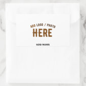 カスタマイズスタイリッシュ可能な白モダン検証済みブランド 長方形シール (バッグ)