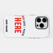 カスタマイズスタイリッシュ可能な白モダン検証済みブランド iPhoneケース (裏面横)