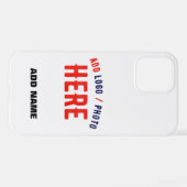 カスタマイズスタイリッシュ可能な白モダン検証済みブランド iPhoneケース (裏面横)