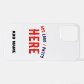 カスタマイズスタイリッシュ可能な白モダン検証済みブランド iPhoneケース (裏面横)