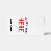 カスタマイズスタイリッシュ可能な白モダン検証済みブランド iPhoneケース (裏面横)