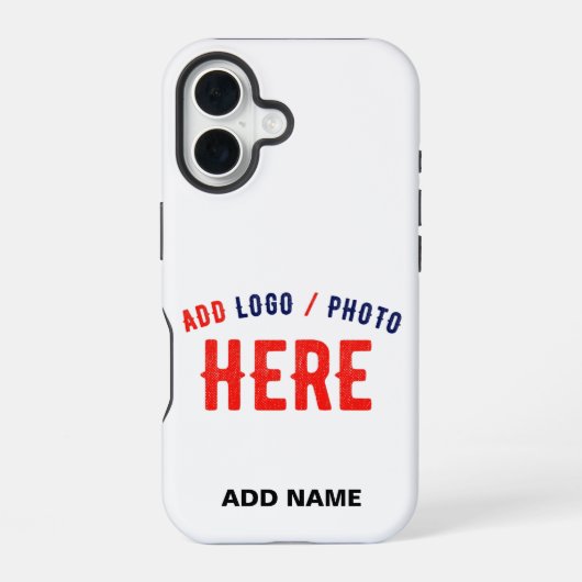 カスタマイズスタイリッシュ可能な白モダン検証済みブランド iPhone 16ケース (裏面)