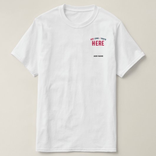 カスタマイズスタイリッシュ可能な白モダン検証済みブランド Tシャツ (デザイン正面)
