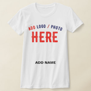 カスタマイズスタイリッシュ可能な白モダン検証済みブランド Tシャツ