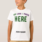 カスタマイズスタイリッシュ可能な白モダン検証済みブランド Tシャツ (正面)