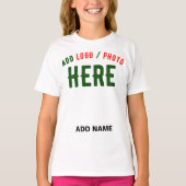 カスタマイズスタイリッシュ可能な白モダン検証済みブランド Tシャツ (正面)