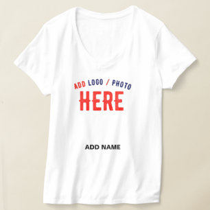 カスタマイズスタイリッシュ可能な白モダン検証済みブランド Tシャツ