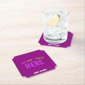 カスタマイズスタイリッシュ可能な紫モダン検証済みブランド ペーパーコースター (インサイチュ)